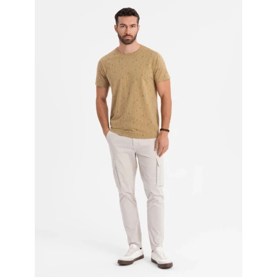 Vyriški rusvos spalvos marškinėliai Authentic V3 OM-TSFP-0225