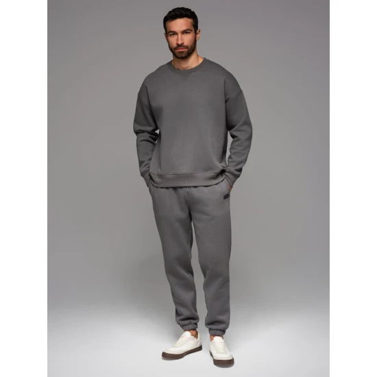 Unisex laisvalaikio tamsiai pilkos kelnės Argan V18 OU-PSBC-0100