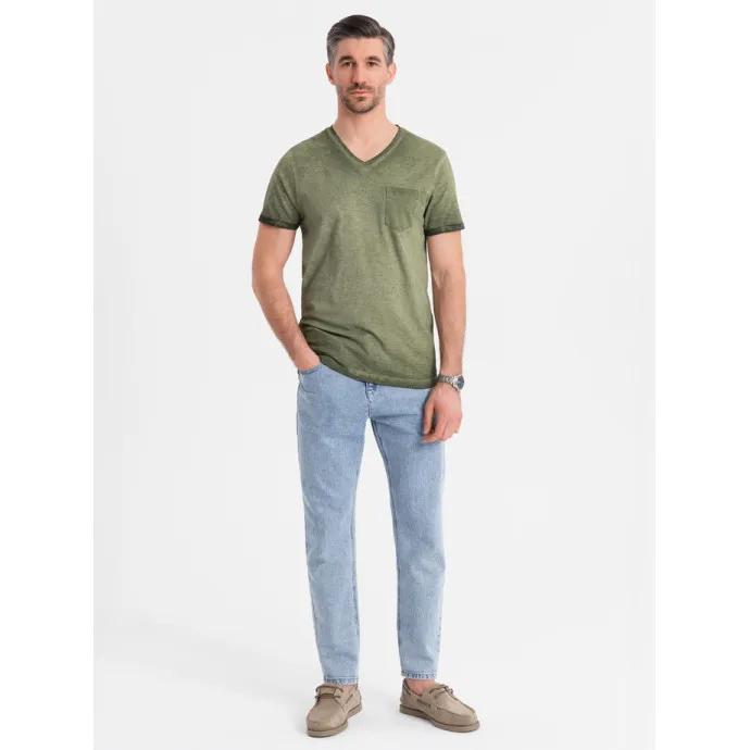 Męska koszula Montel w kolorze khaki V9 OM-TSWT-0242