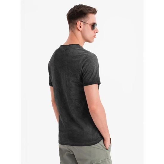 Vyriški juodos spalvos marškinėliai Montel V6 OM-TSWT-0242