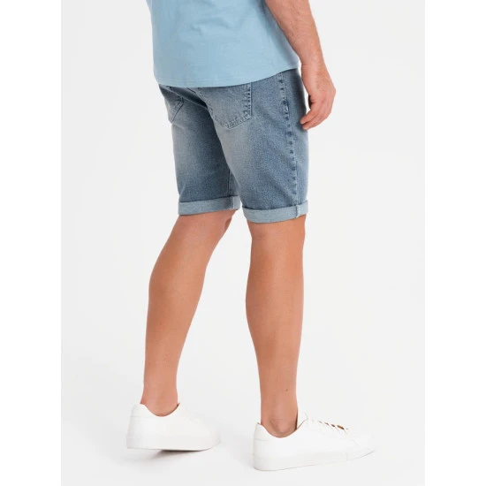 Vyriški šviesiai mėlyni džinsiniai šortai Ragat V1 OM-SRDS-0164