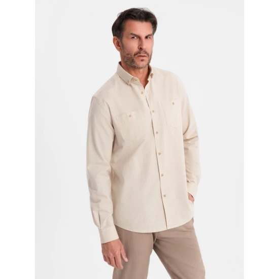 Vyriški rusvos spalvos marškiniai Arlas V3 OM-SHCS-0134