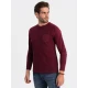 Vyriška bordo marškinėliai ilgomis rankovėmis Doug V6 OM-LSCL-0109