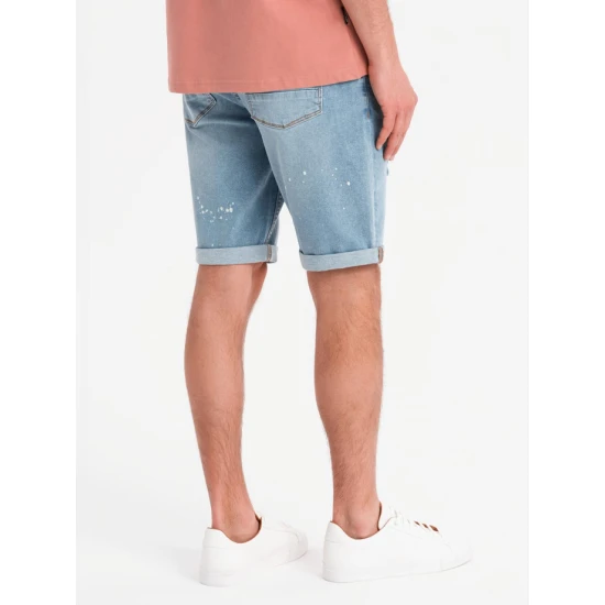 Vyriški šviesiai mėlyni džinsiai šortai Braco V1 OM-SRDS-0186