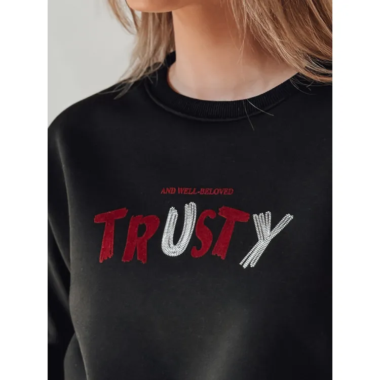 Women's black jumper Trusty BY1408