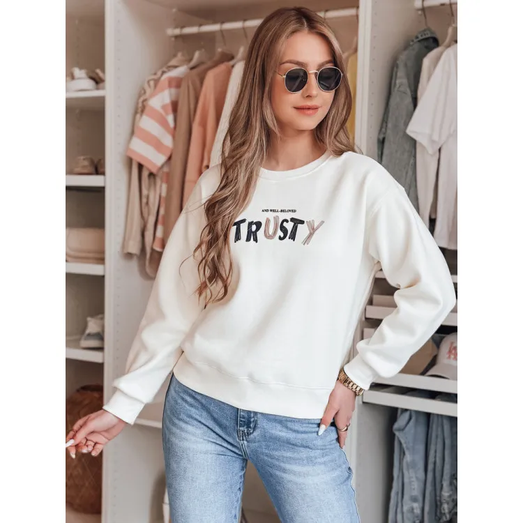Biały sweter damski Trusty BY1411