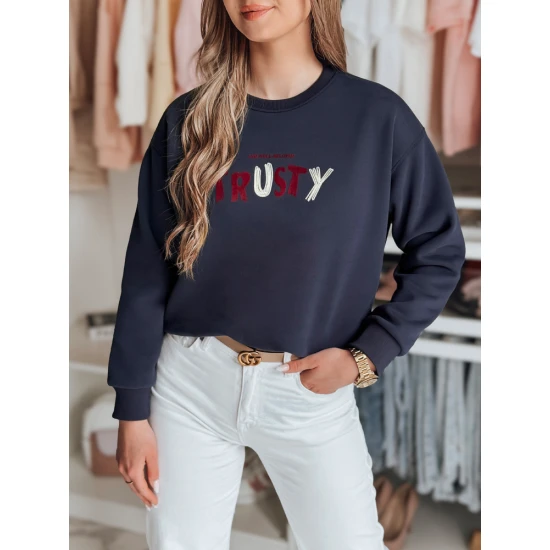 Moteriškas tamsiai mėlynas džemperis Trusty BY1410