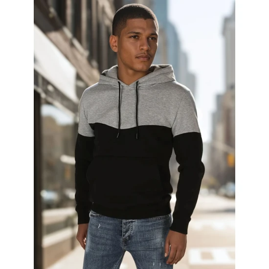 Vyriškas šviesiai pilkas džemperis Race BX5875