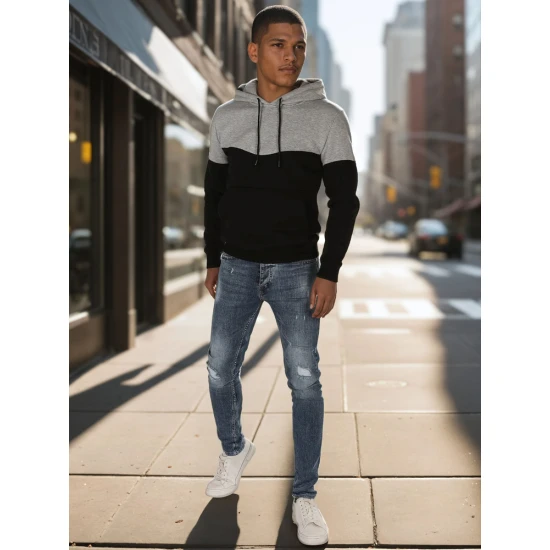 Vyriškas šviesiai pilkas džemperis Race BX5875