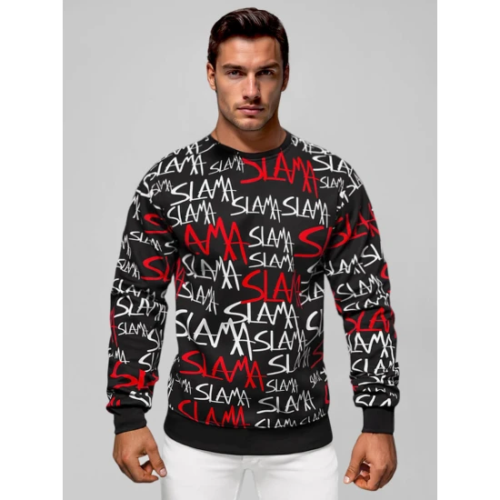 Vyriškas juodos spalvos džemperis Slama JS/8B1190/3