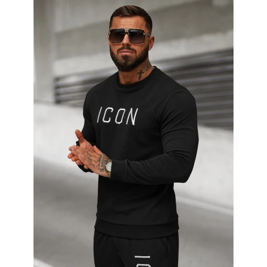 Vyriškas juodas džemperis Icon O/D7394Z