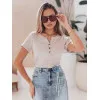 Moteriška rusvos spalvos palaidinė Kiss Look RY2834