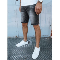 Vyriški tamsiai pilkos spalvos trumpi džinsiniai šortai Džin