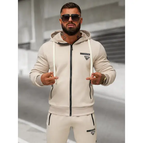 Vyriškas rusvos spalvos sportinio kostiumo komplektas Icon O/LN11760