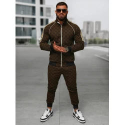 Vyriškas rudas sportinio kostiumo komplektas Design