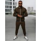 Vyriškas rudas sportinio kostiumo komplektas Design Sportiniai kostiumai