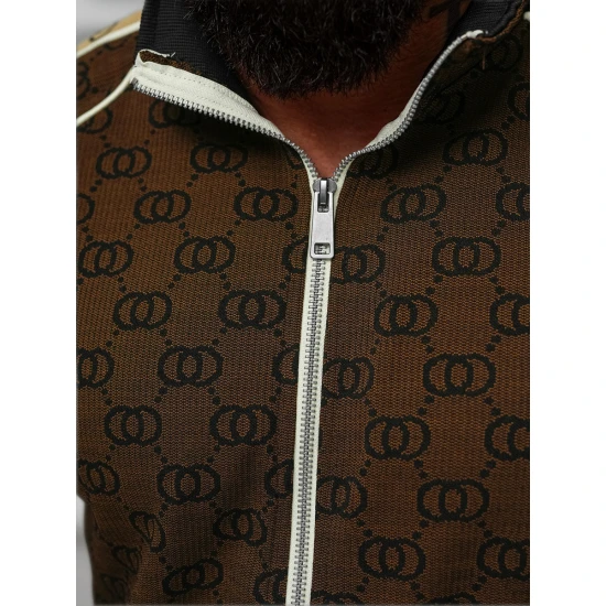 Vyriškas rudas sportinio kostiumo komplektas Design Sportiniai kostiumai