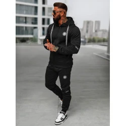 Vyriškas juodas sportinio kostiumo komplektas Lion