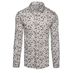 Vyriški gėlėti rusvi marškiniai Stifer