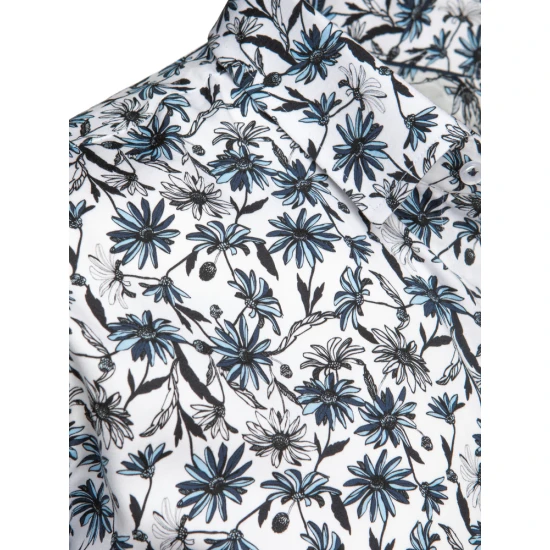 Vyriški gėlėti melsvi marškiniai Stifer