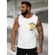 Balti vyriški marškinėliai be rankovių Sport JS/8B1717/1Z