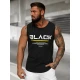Juodos spalvos vyriški marškinėliai be rankovių Black JS/8B1712/3