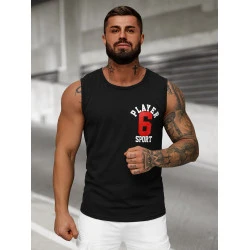 Juodi vyriški marškinėliai be rankovių Sport