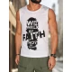 Vyriški balti marškinėliai be rankovių Faith RX5658