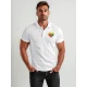 Vyriški balti polo marškinėliai Širdis JS/8T80