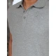 Vyriški pilkos spalvos polo marškinėliai su logotipu Emb PX0626