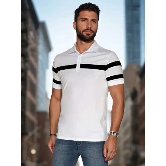 Vyriški balti polo marškinėliai Lima PX0628