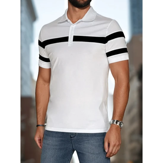 Vyriški balti polo marškinėliai Lima PX0628