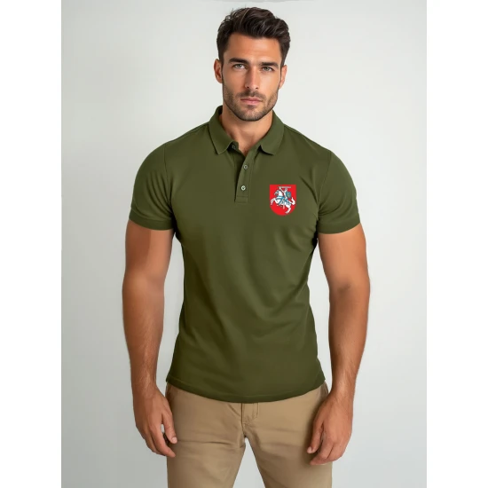 Vyriški chaki polo marškinėliai Herbas JS/8T80