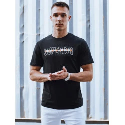 Vyriški juodi marškinėliai su užrašu Superior