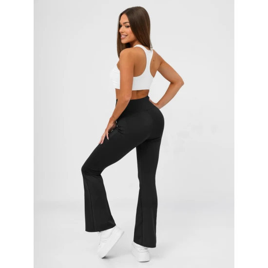 Moteriškos sportinės juodos platėjančios kelnės Active JS/13K1810/3
