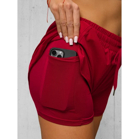 Moteriški sportiniai raudoni šortai Boni JS/XY24015S