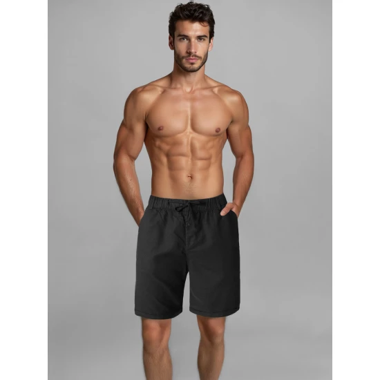 Vyriški juodos spalvos šortai Akel TMK/DC809/1