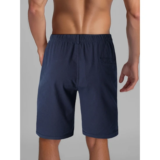 Vyriški tamsiai mėlynos spalvos šortai Akel Šortai | Bridžai