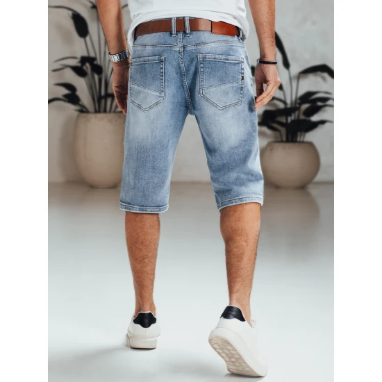 Vyriški mėlyni džinsiniai šortai su diržu Marty SX2555