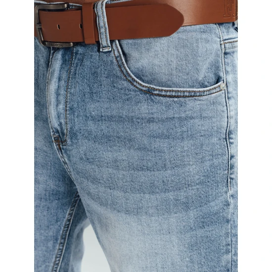 Vyriški mėlyni džinsiniai šortai su diržu Marty SX2555