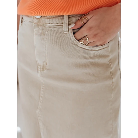 Moteriškas rusvas džinsinis sijonas Tell CY0480