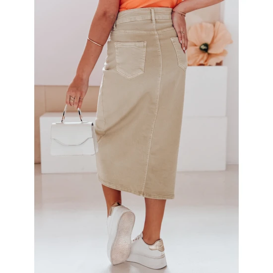 Moteriškas rusvas džinsinis sijonas Tell CY0480