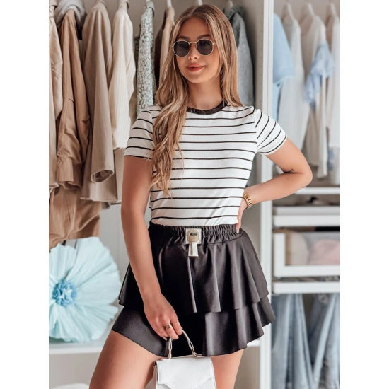 Moteriškas juodas mini sijonas Falbela 55230