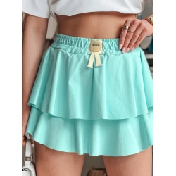 Moteriškas mėtinis mini sijonas Falbela