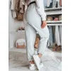 Moteriškos šviesiai pilkos kelnės su diržu Tailandi UY2553