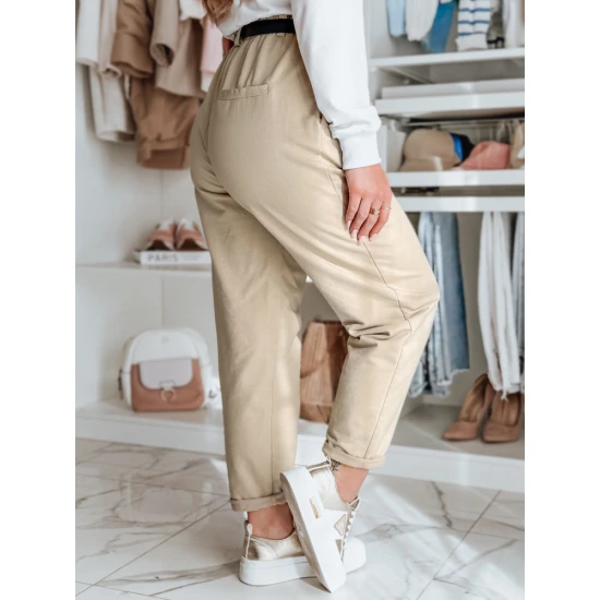 Moteriškos rusvos kelnės su diržu Tailandi UY2549