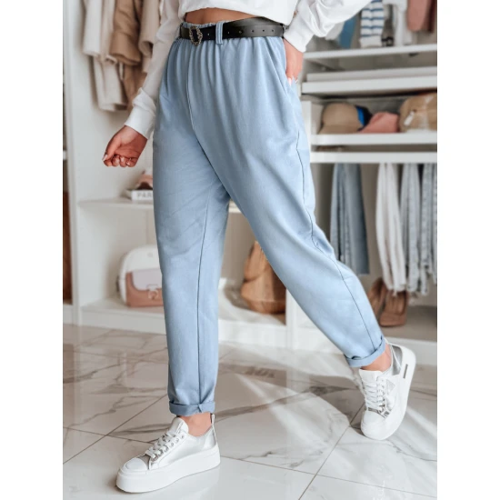 Moteriškos mėlynos kelnės su diržu Tailandi UY2550