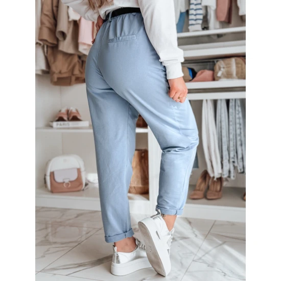 Moteriškos mėlynos kelnės su diržu Tailandi UY2550