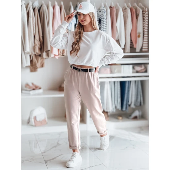 Moteriškos rožinės kelnės su diržu Tailandi UY2551