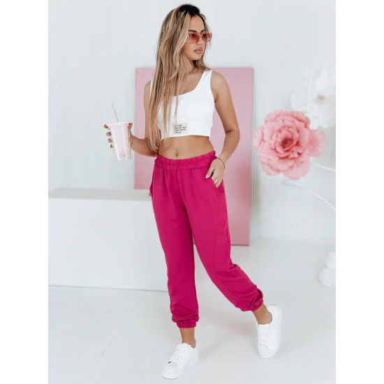 Moteriškos tamsiai rožinės sportinės kelnės STIVEL UY2720